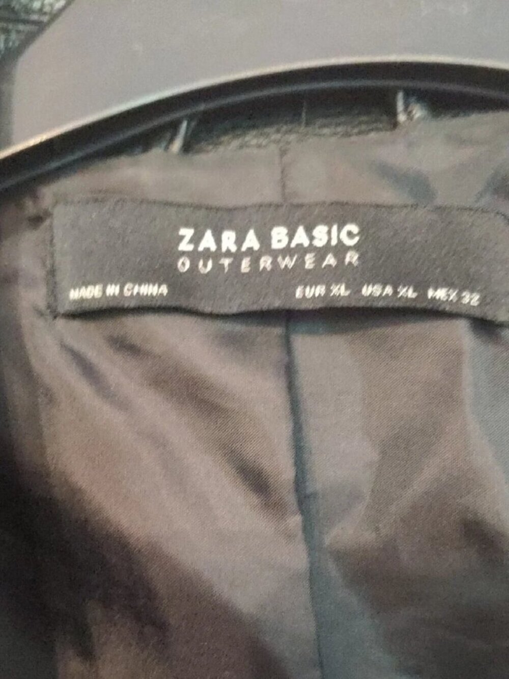 Zara Basic Black Outerwear Biker Faux Leather Cropped Jacket Size XL - Picture 6 of 10